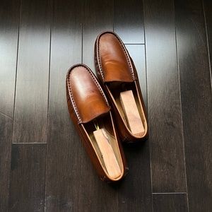 DinoDraghi brown leather loafers size 9